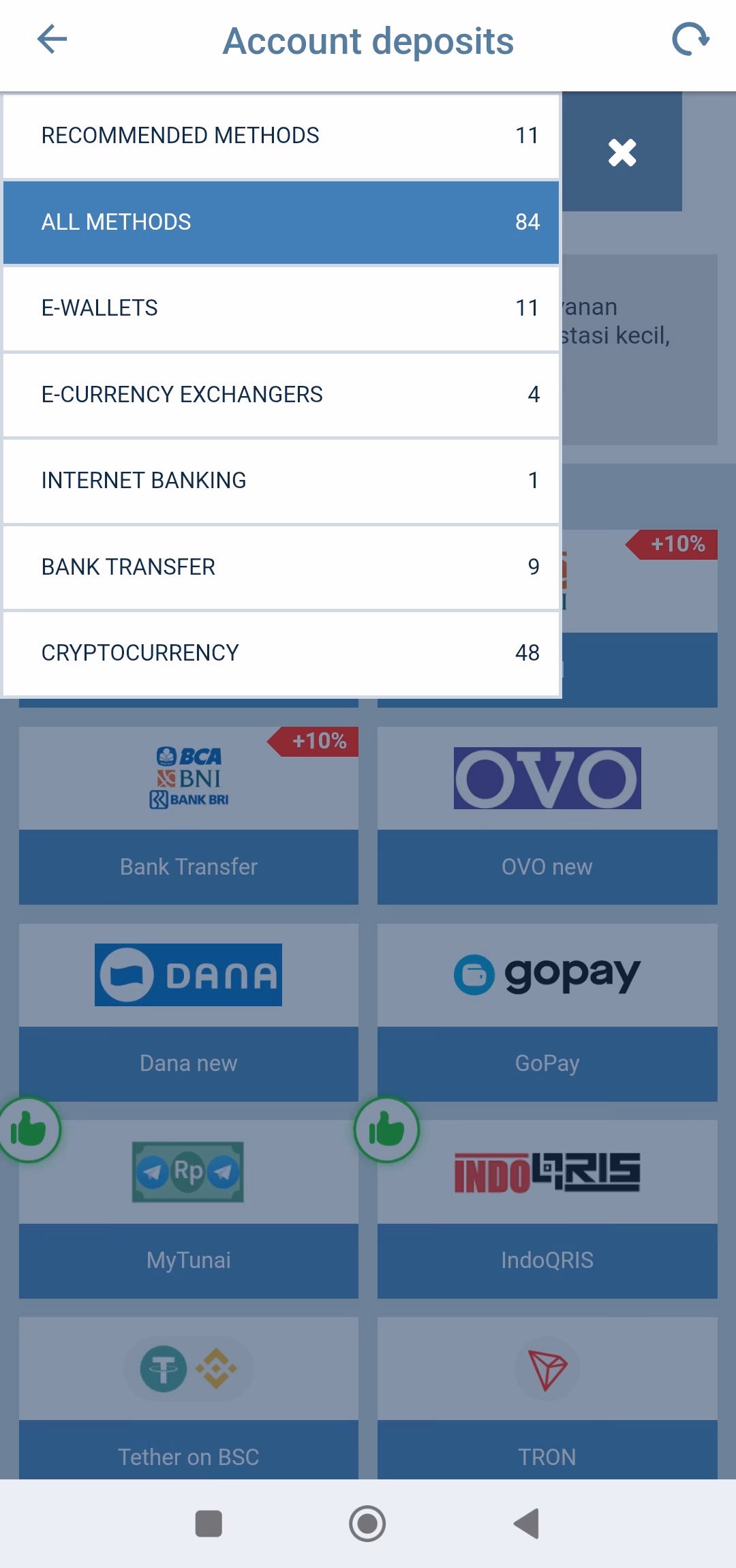 1xBet Deposits